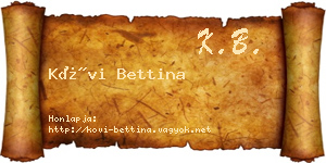 Kövi Bettina névjegykártya