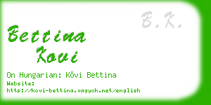 bettina kovi business card